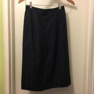 Horthington Navy Blue Petite Skirt
